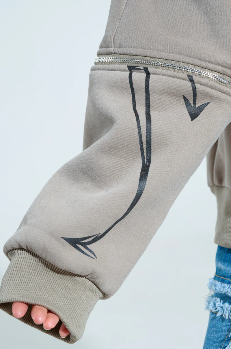 GRATEFUL OVERSIZED ZIPPER SLEEVE HOODIE - Image 13