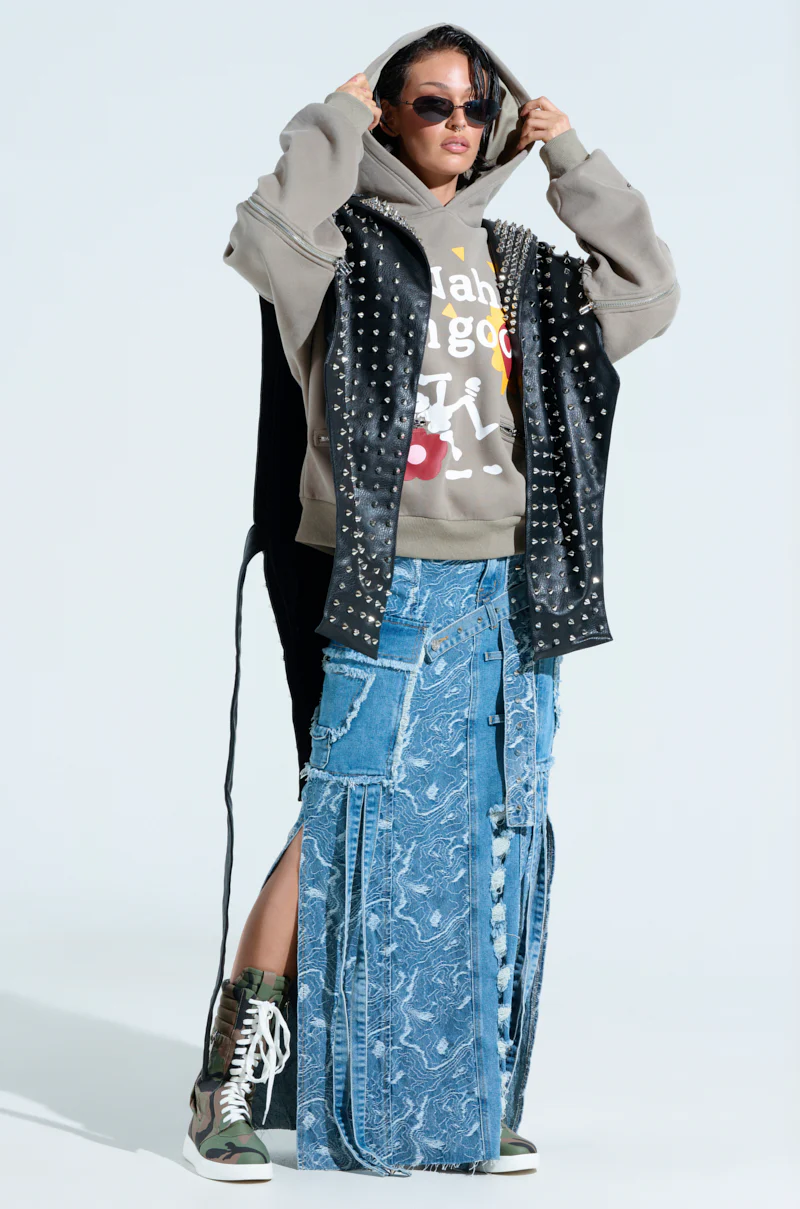 GRATEFUL OVERSIZED ZIPPER SLEEVE HOODIE - Image 9