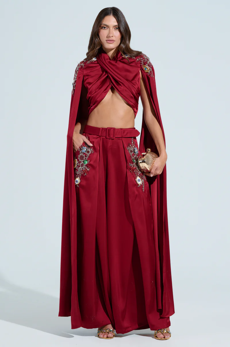GREATEST ONE YET CROP BLOUSE IN RED - Image 4