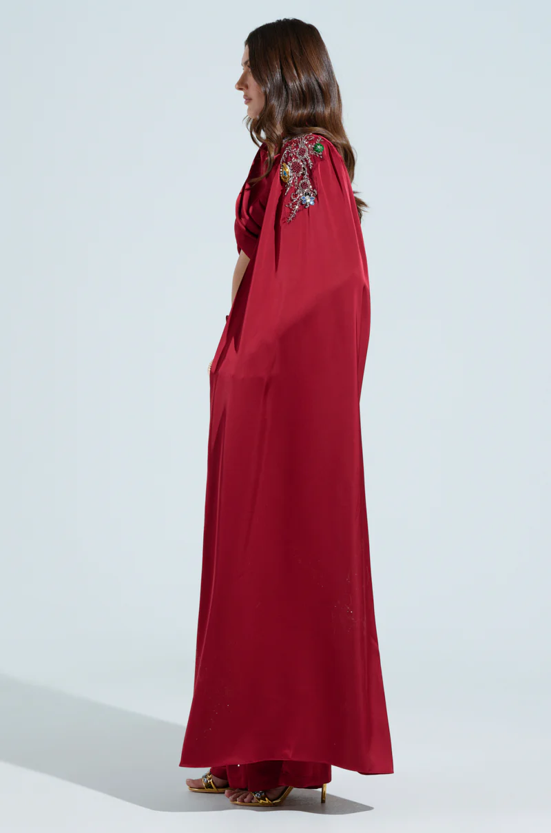 GREATEST ONE YET CROP BLOUSE IN RED - Image 5