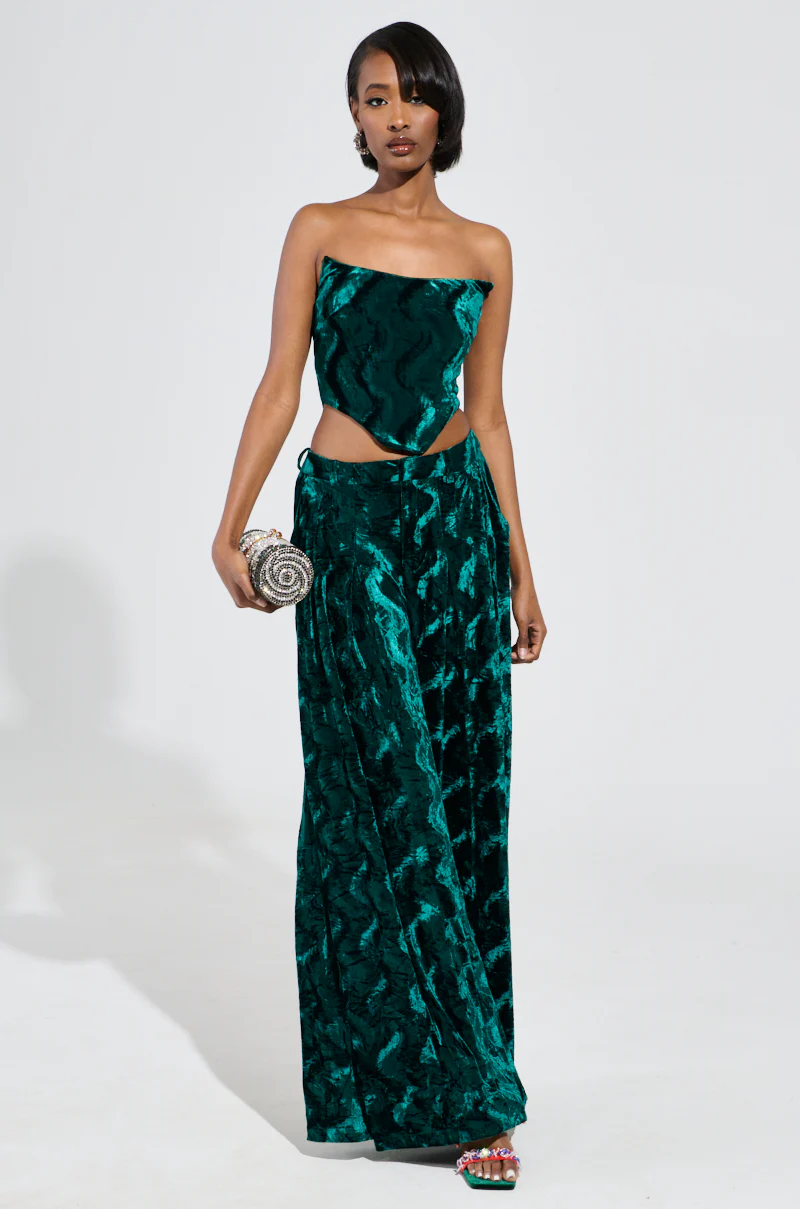 GREEN WITH ENVY VELVET CORSET TOP - Image 7