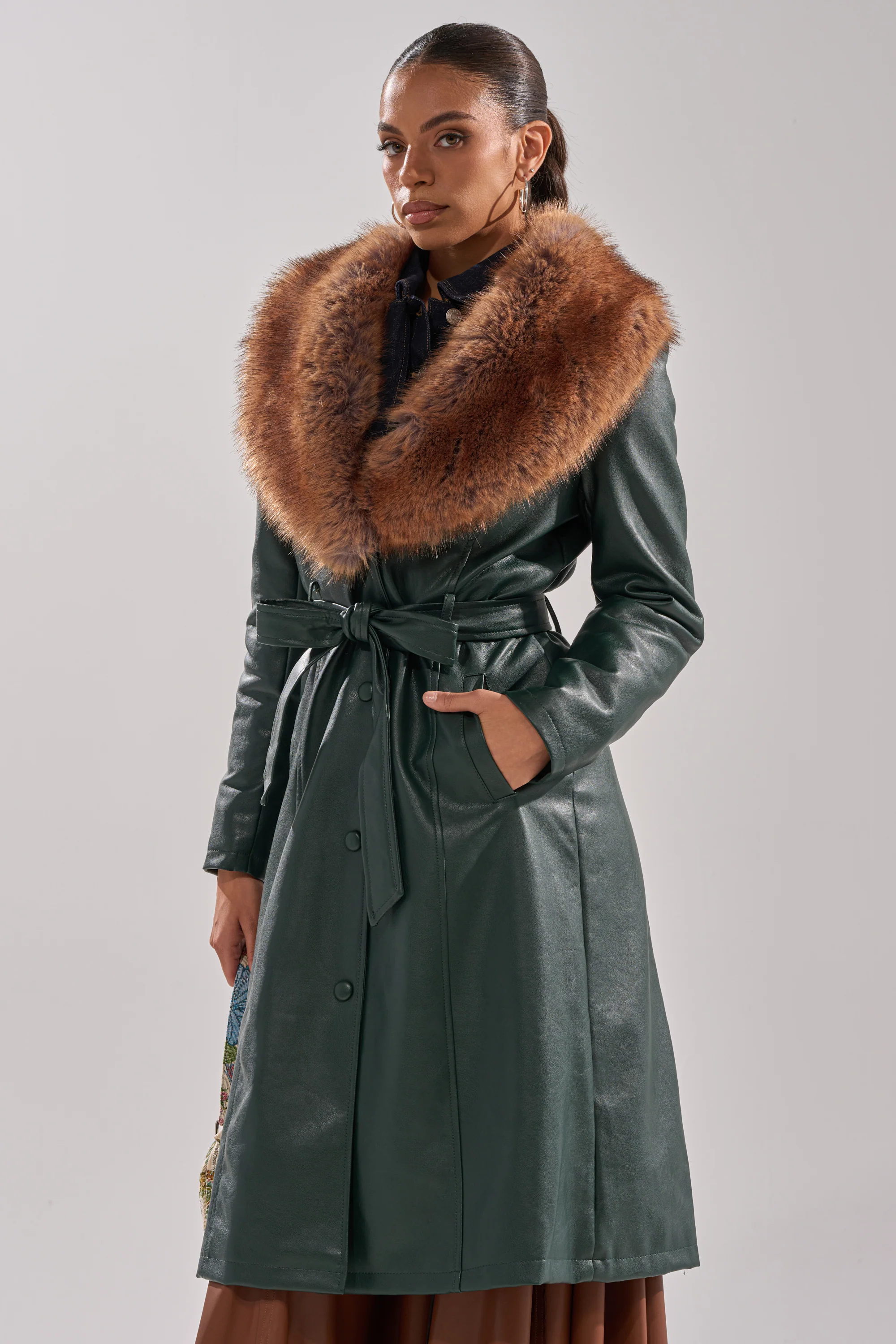GREENVIEW FUR TRIM TRENCH - Image 3