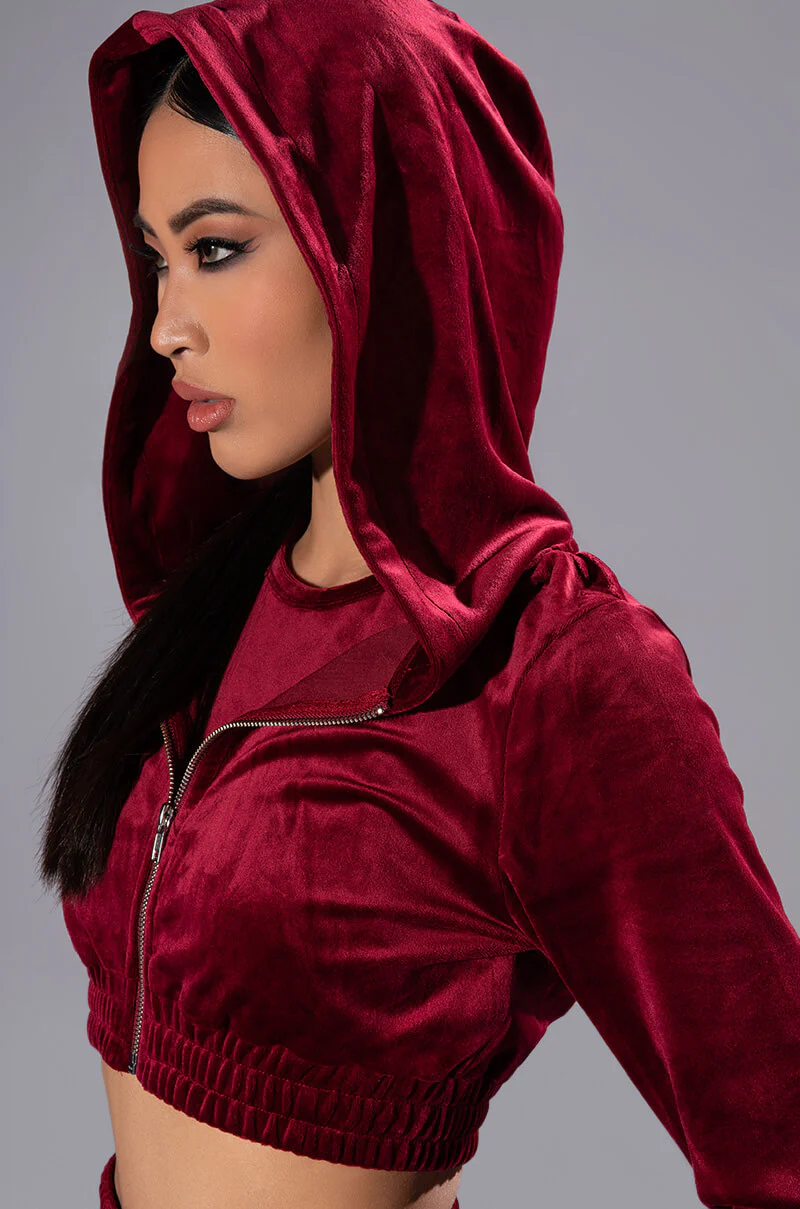 GRETCHEN ZIP UP CROPPED HOODIE - Image 7