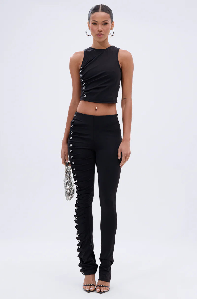 GROMMET DETAIL RUCHED PANT - Image 6