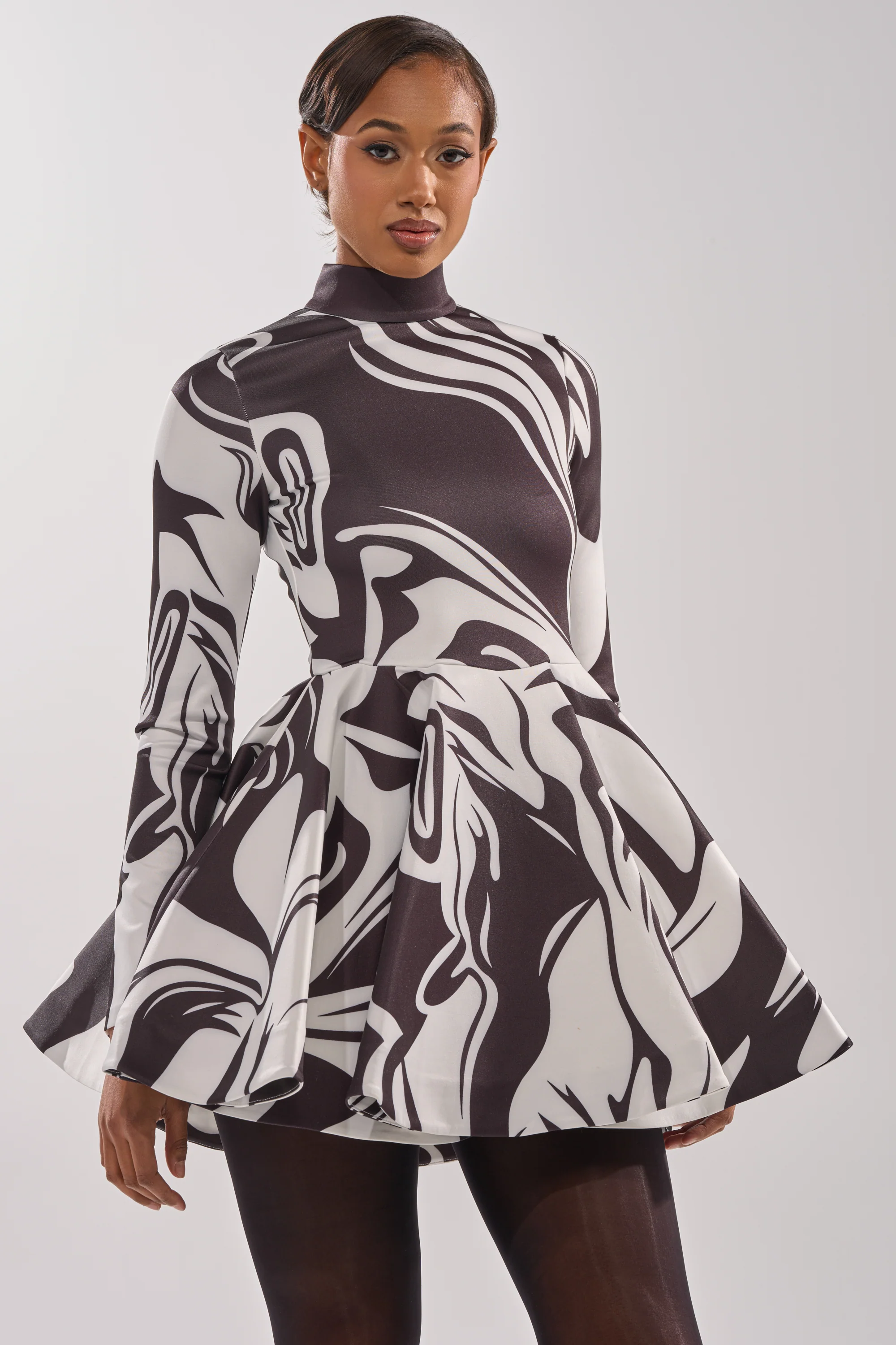GROOVY BABY MOCKNECK MINI DRESS