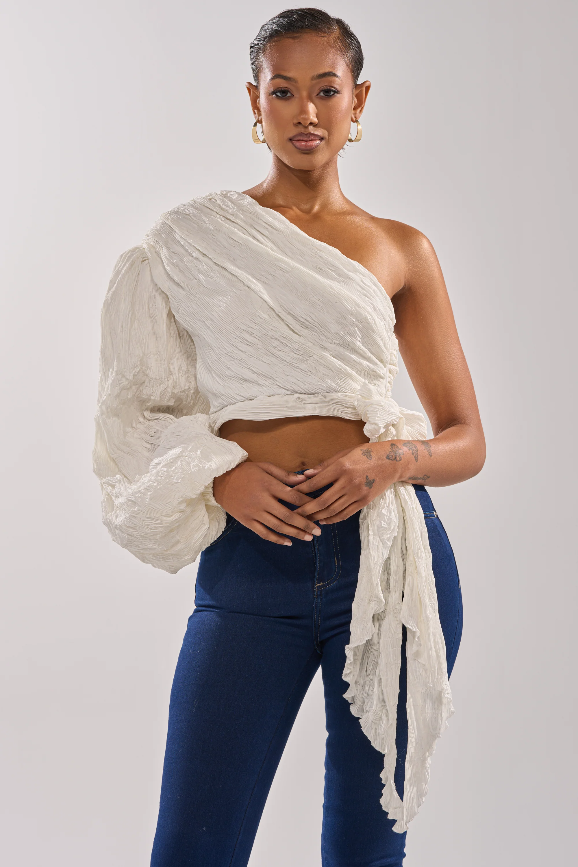 GROOVY BABY SIDE TIE BLOUSE - Image 2