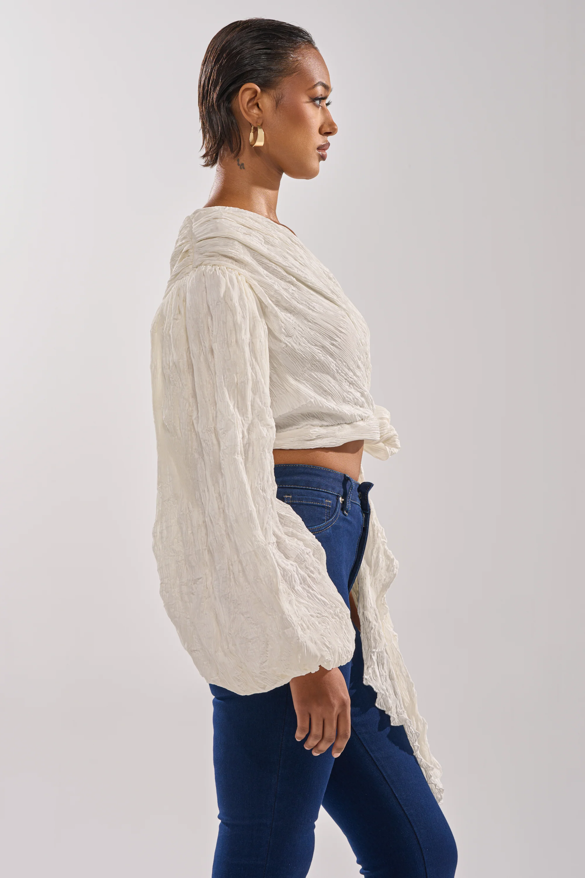 GROOVY BABY SIDE TIE BLOUSE - Image 4
