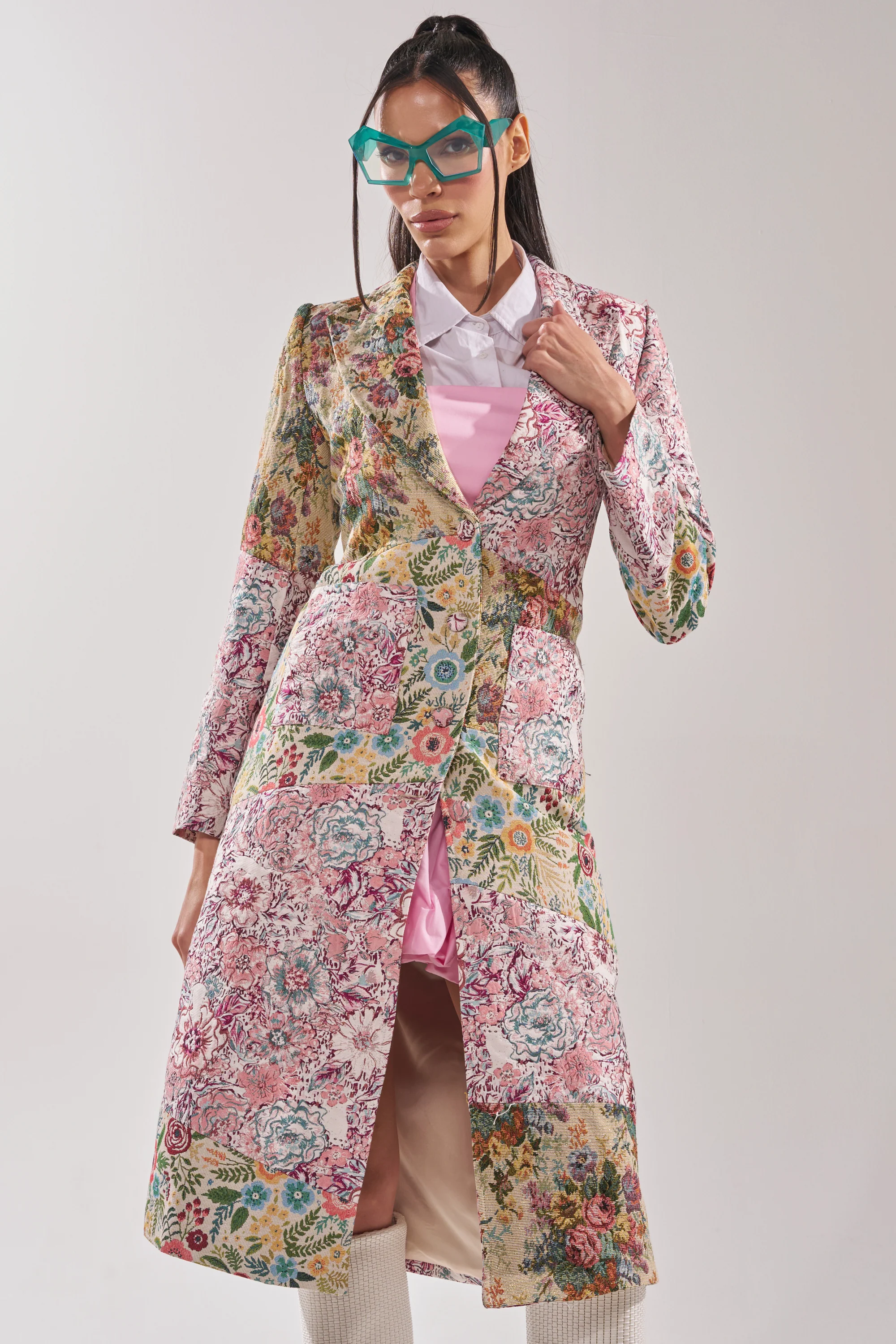 HAD ME AT HELLO PATCHWORK TRENCH