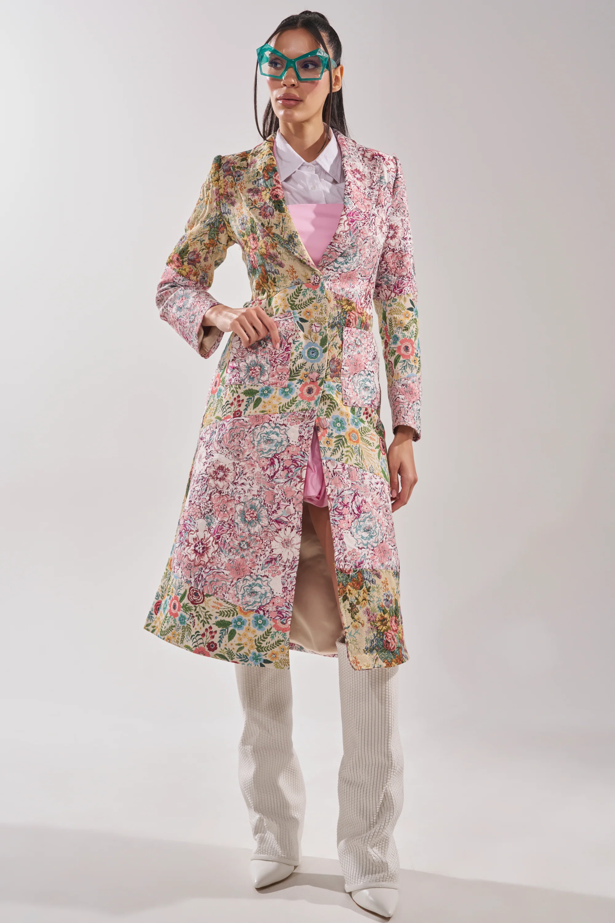 HAD ME AT HELLO PATCHWORK TRENCH - Image 6