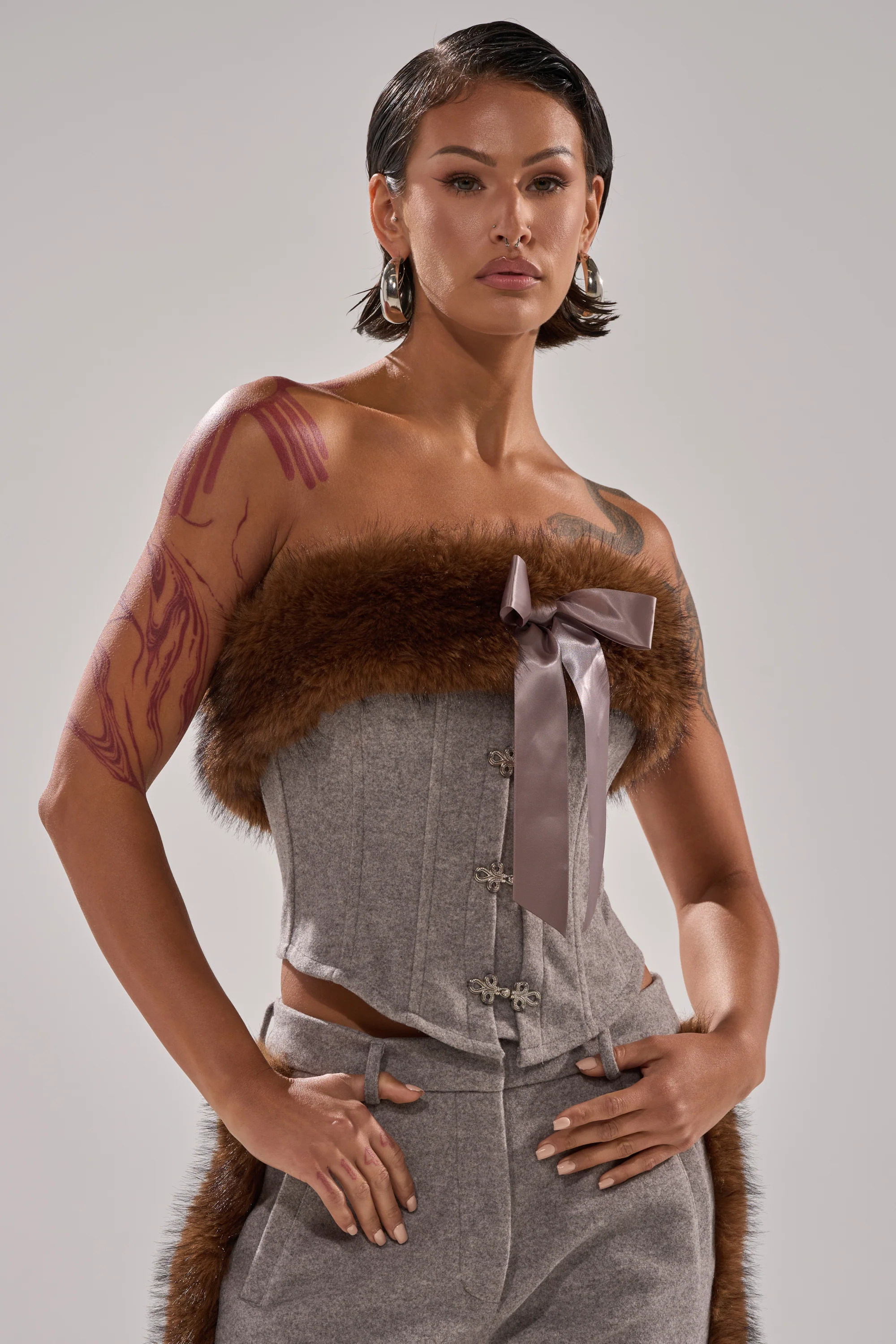 HALLE FUR TRIM CORSET - Image 2