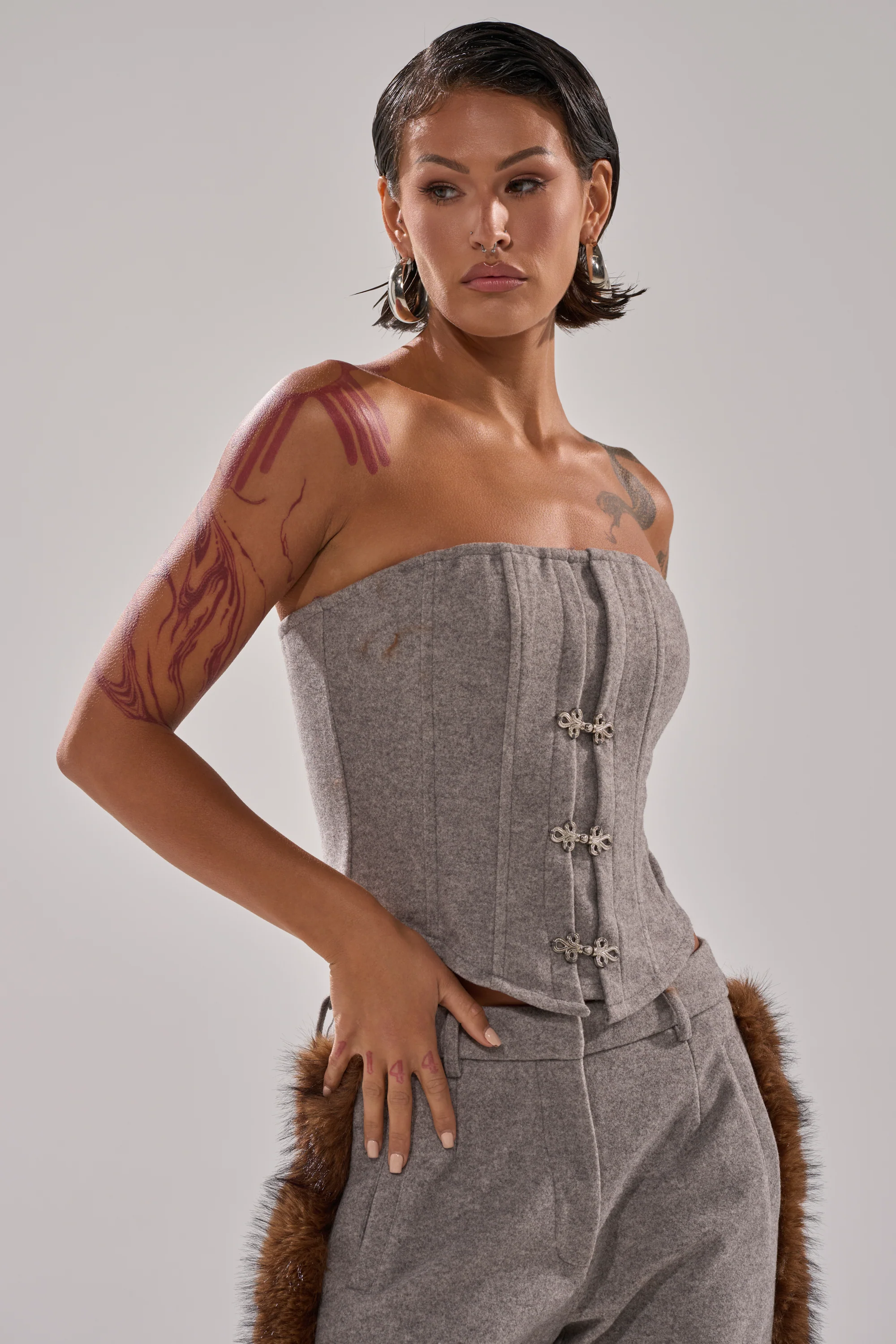 HALLE FUR TRIM CORSET - Image 3