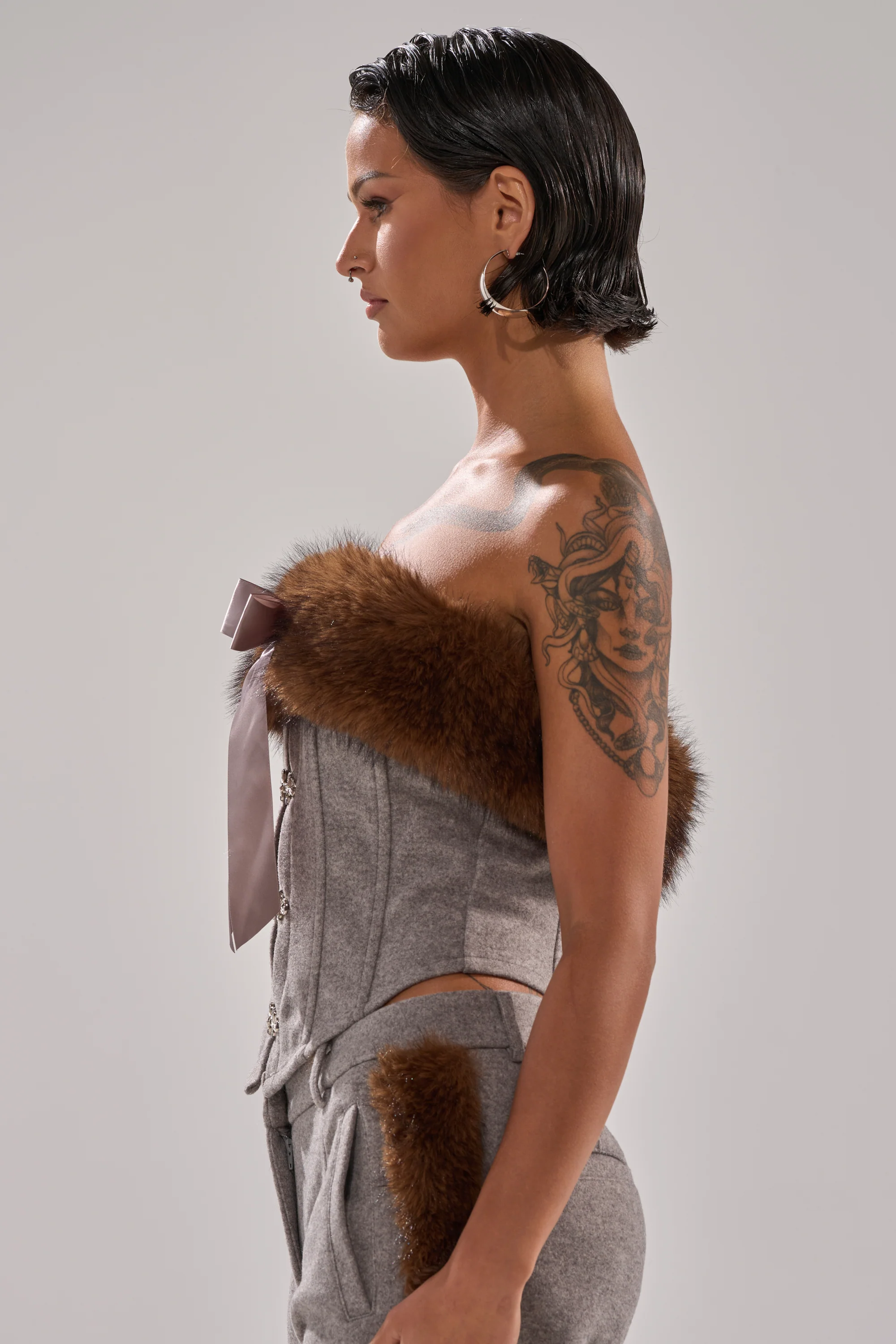 HALLE FUR TRIM CORSET - Image 4