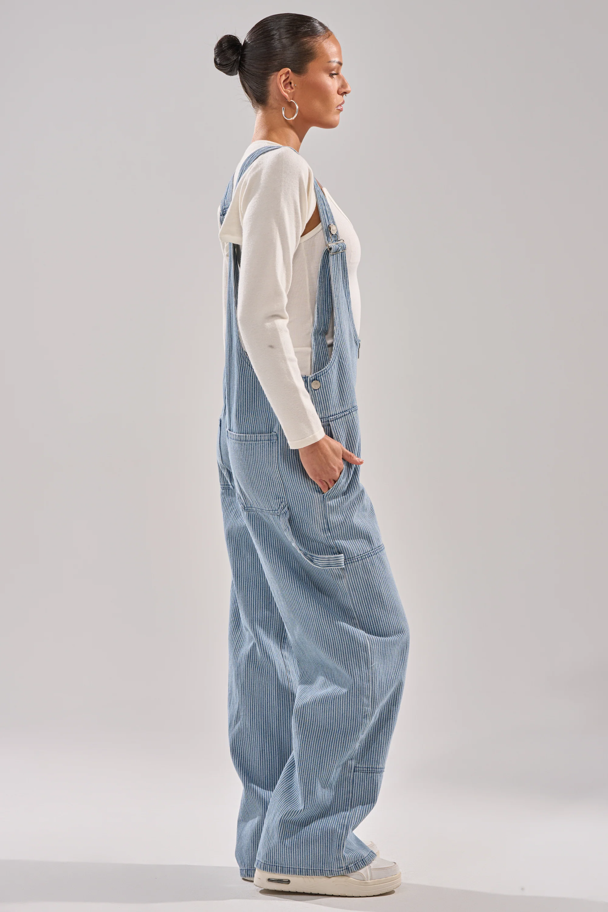 HAMPTONS STRIPED CARPENTER OVERALLS - Image 3