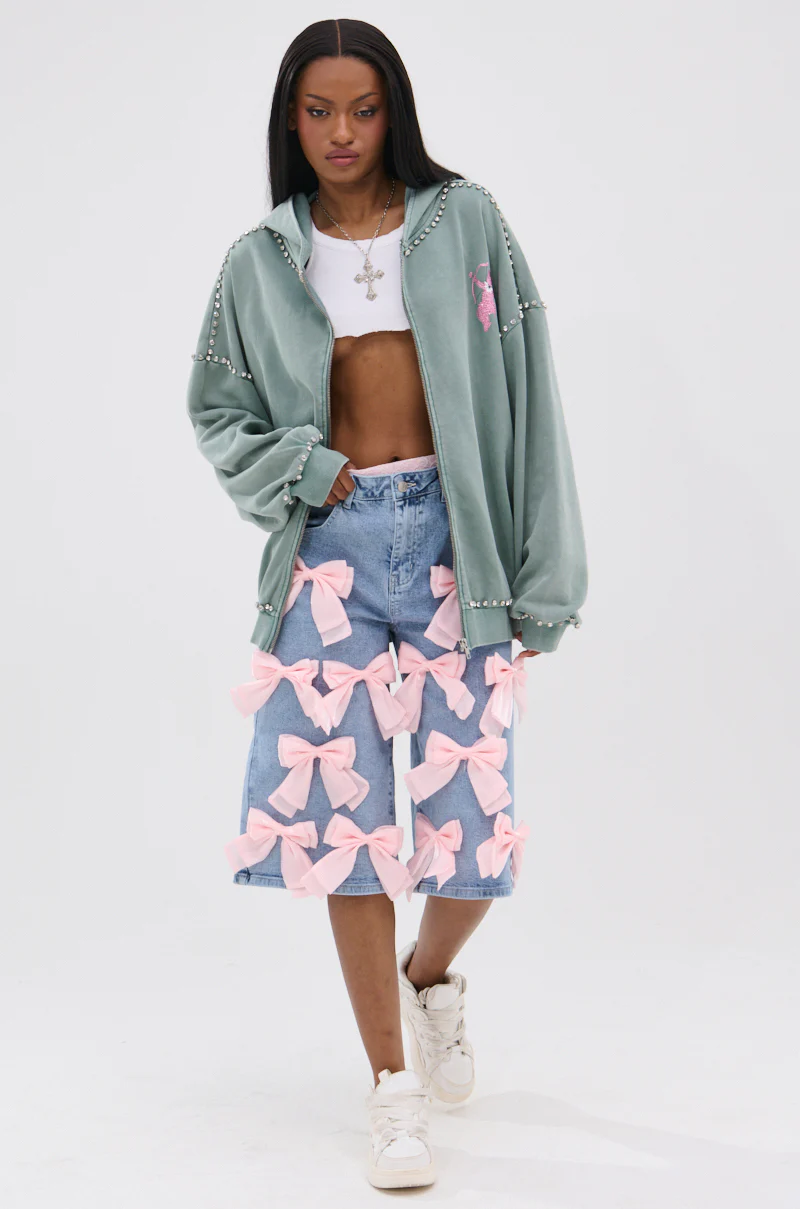 HAND MADE ZIP UP SWEATSHIRT - Image 10