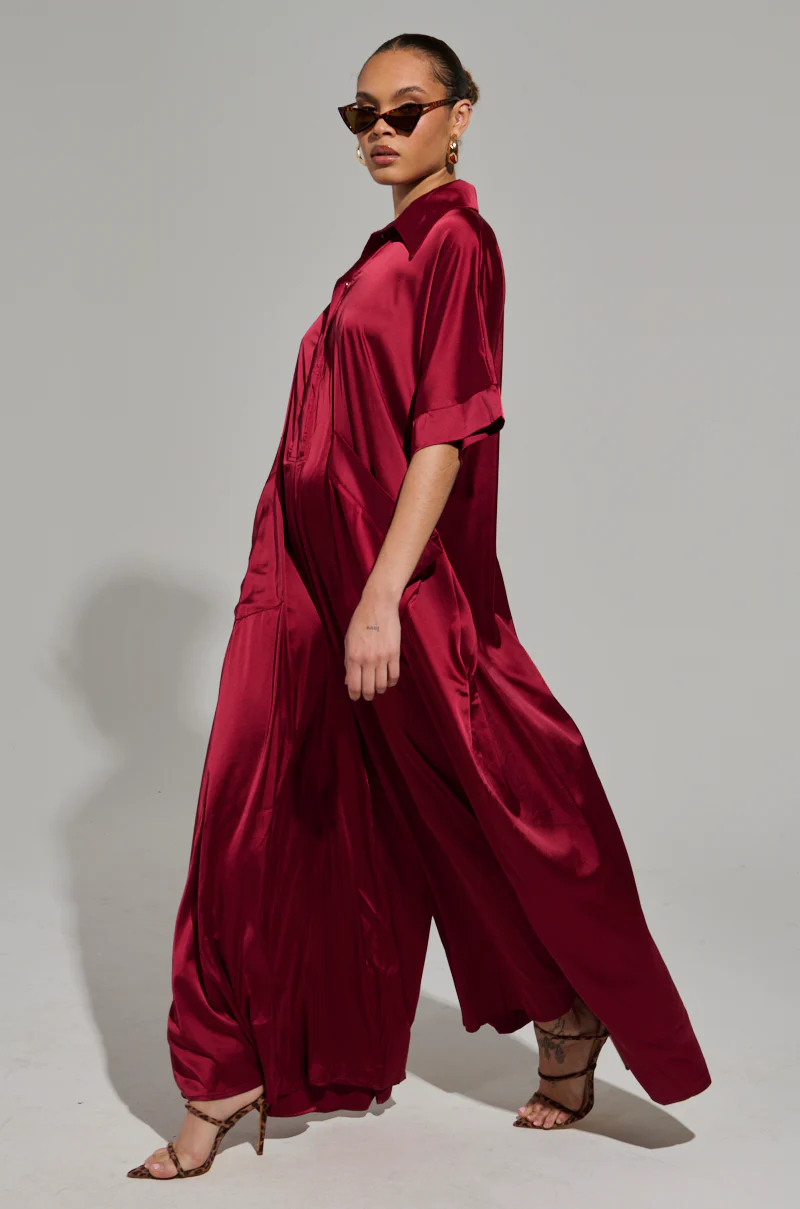 HAPPY HOUR SATIN JUMPSUIT DRESS