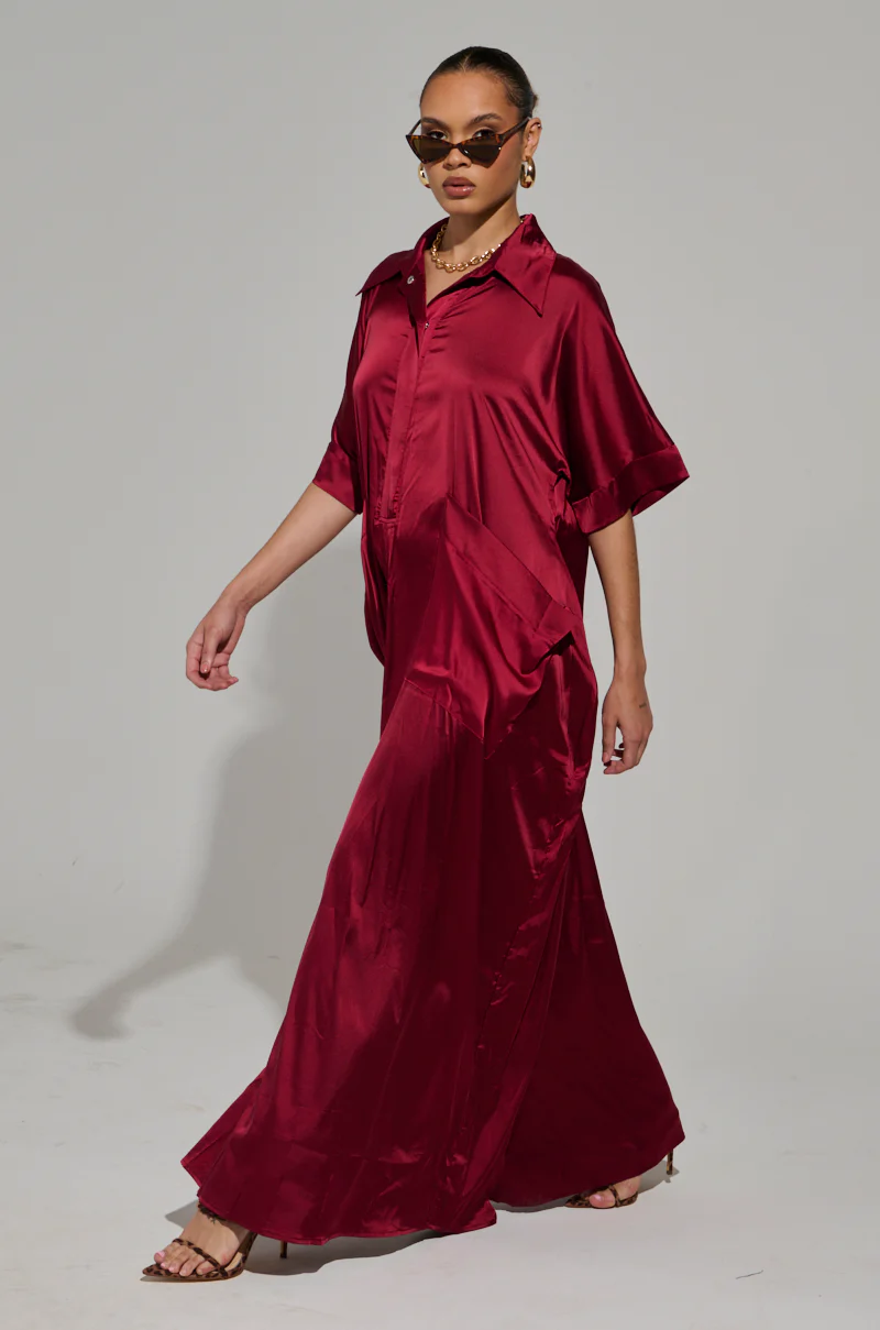 HAPPY HOUR SATIN JUMPSUIT DRESS - Image 2