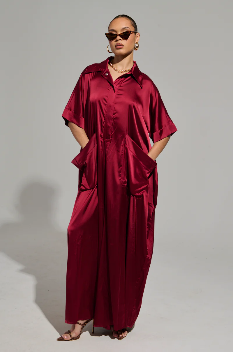 HAPPY HOUR SATIN JUMPSUIT DRESS - Image 6