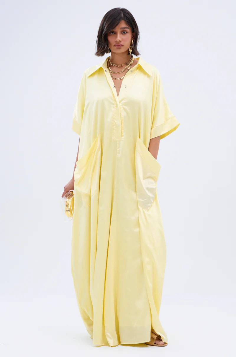 HAPPY HOUR SATIN JUMPSUIT IN YELLOW - Image 6
