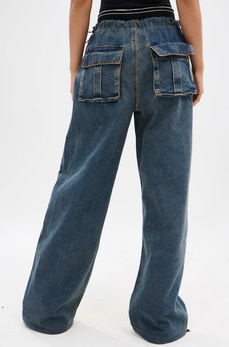 HARDEST TO LOVE COLORBLOCK DENIM PANT - Image 6