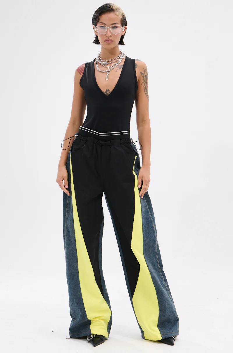 HARDEST TO LOVE COLORBLOCK DENIM PANT - Image 7