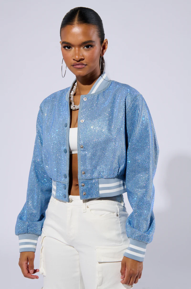 HARLEY EMBELLISHED DENIM BOMBER - Image 3