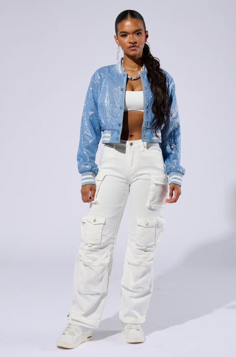 HARLEY EMBELLISHED DENIM BOMBER - Image 7