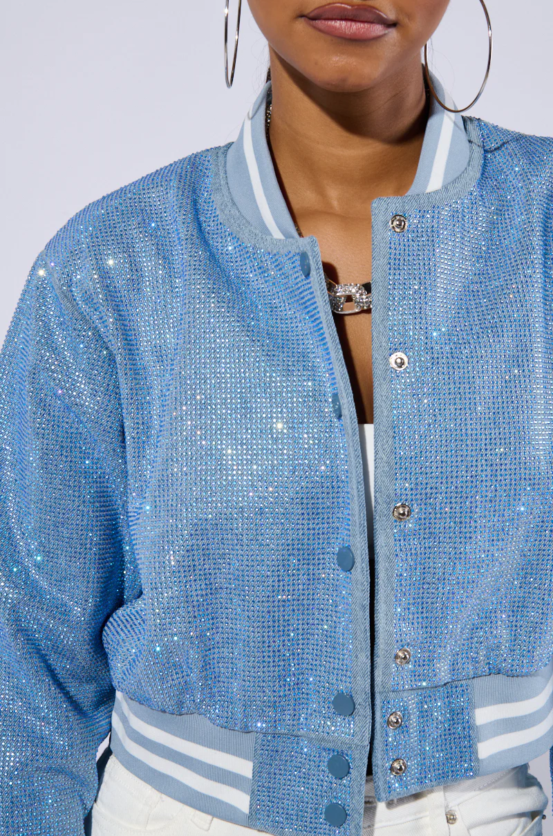 HARLEY EMBELLISHED DENIM BOMBER - Image 8