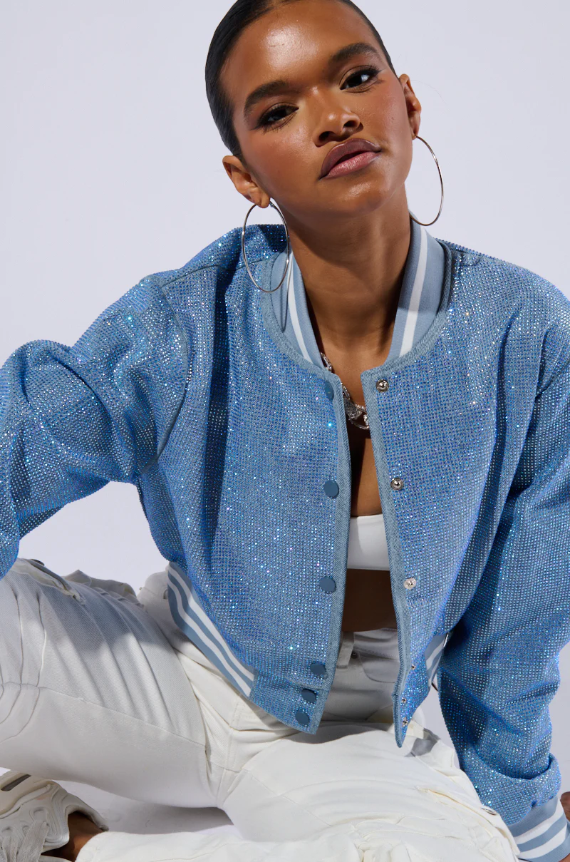 HARLEY EMBELLISHED DENIM BOMBER - Image 9