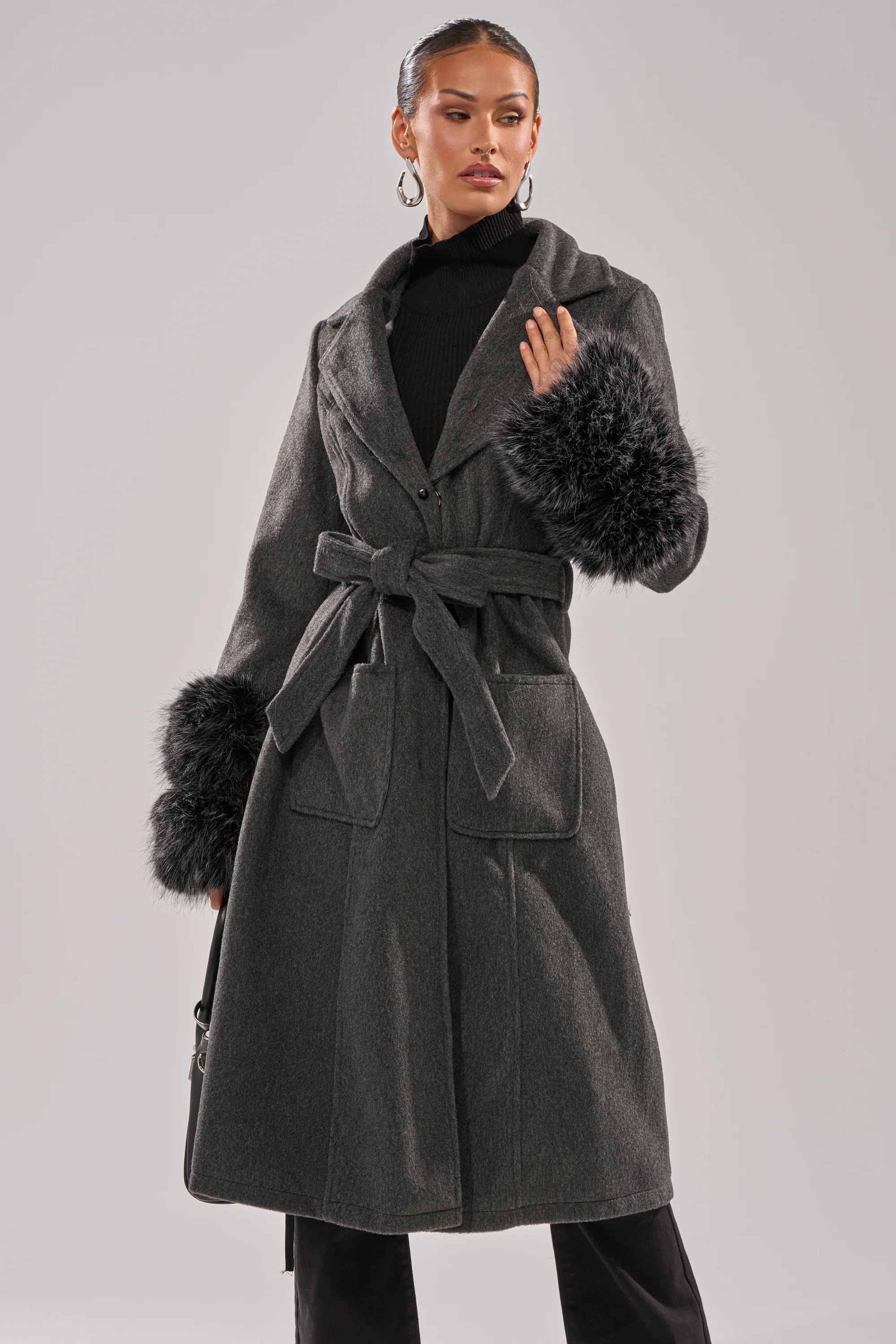 HARMONY FUR TRIM TRENCH - Image 5