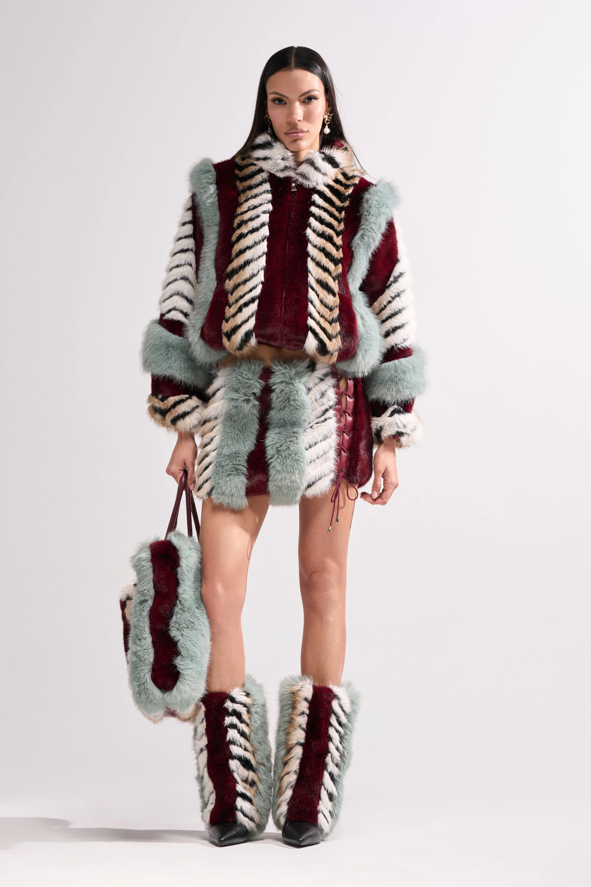 HAVE IT ALL PANELED FUR COAT - Image 3