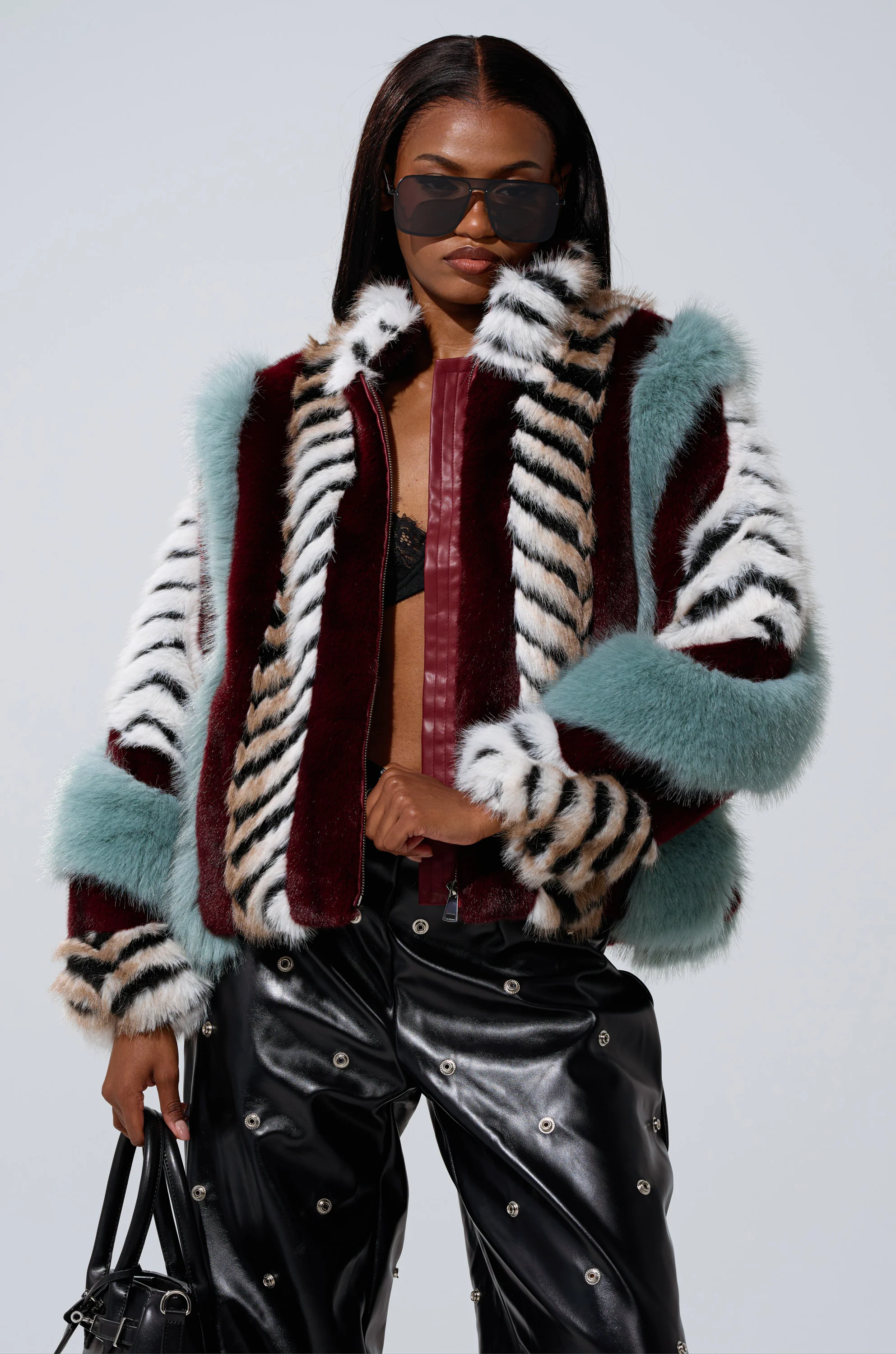 HAVE IT ALL PANELED FUR COAT - Image 6