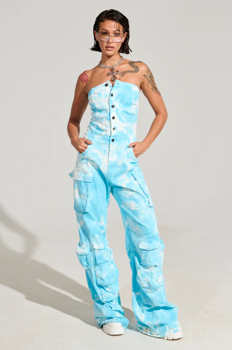 HEAD IN THE CLOUDS DENIM JUMPSUIT - Image 2