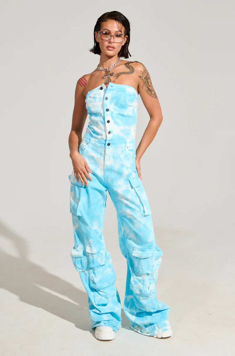 HEAD IN THE CLOUDS DENIM JUMPSUIT - Image 4