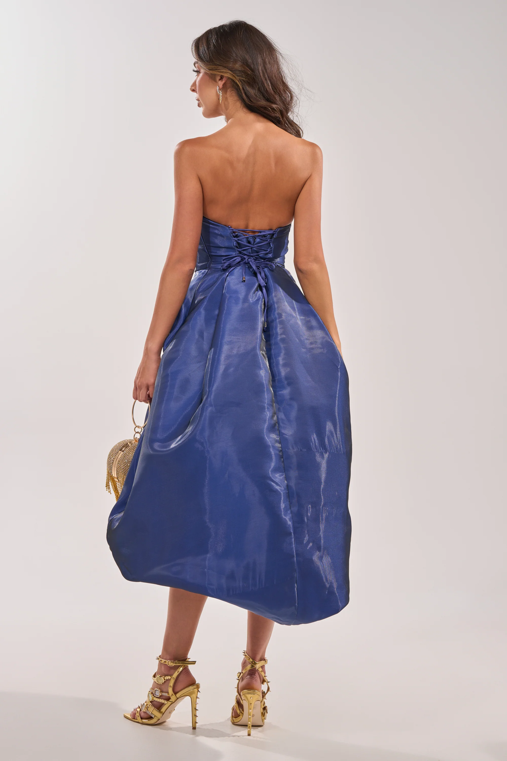 HEAD OVER HEELS HIGH-LOW DRESS IN BLUE - Image 7