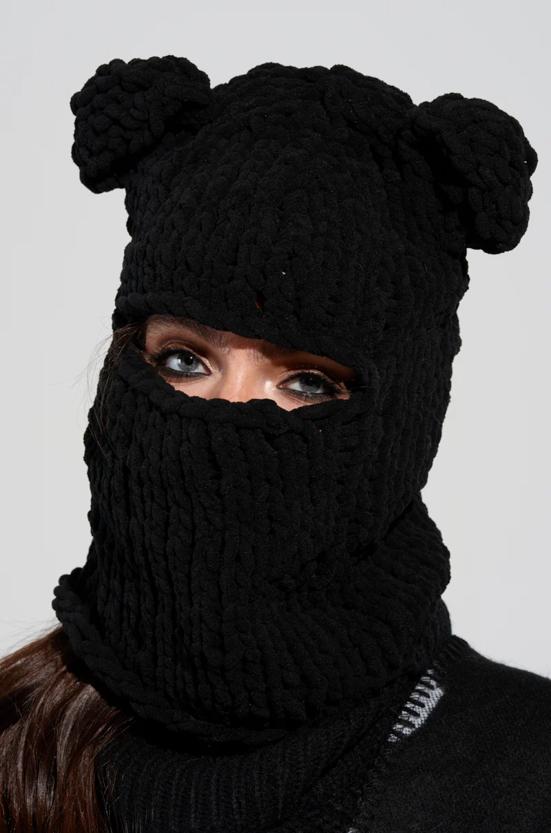 HEARD YOU CROCHET KNIT BALACLAVA