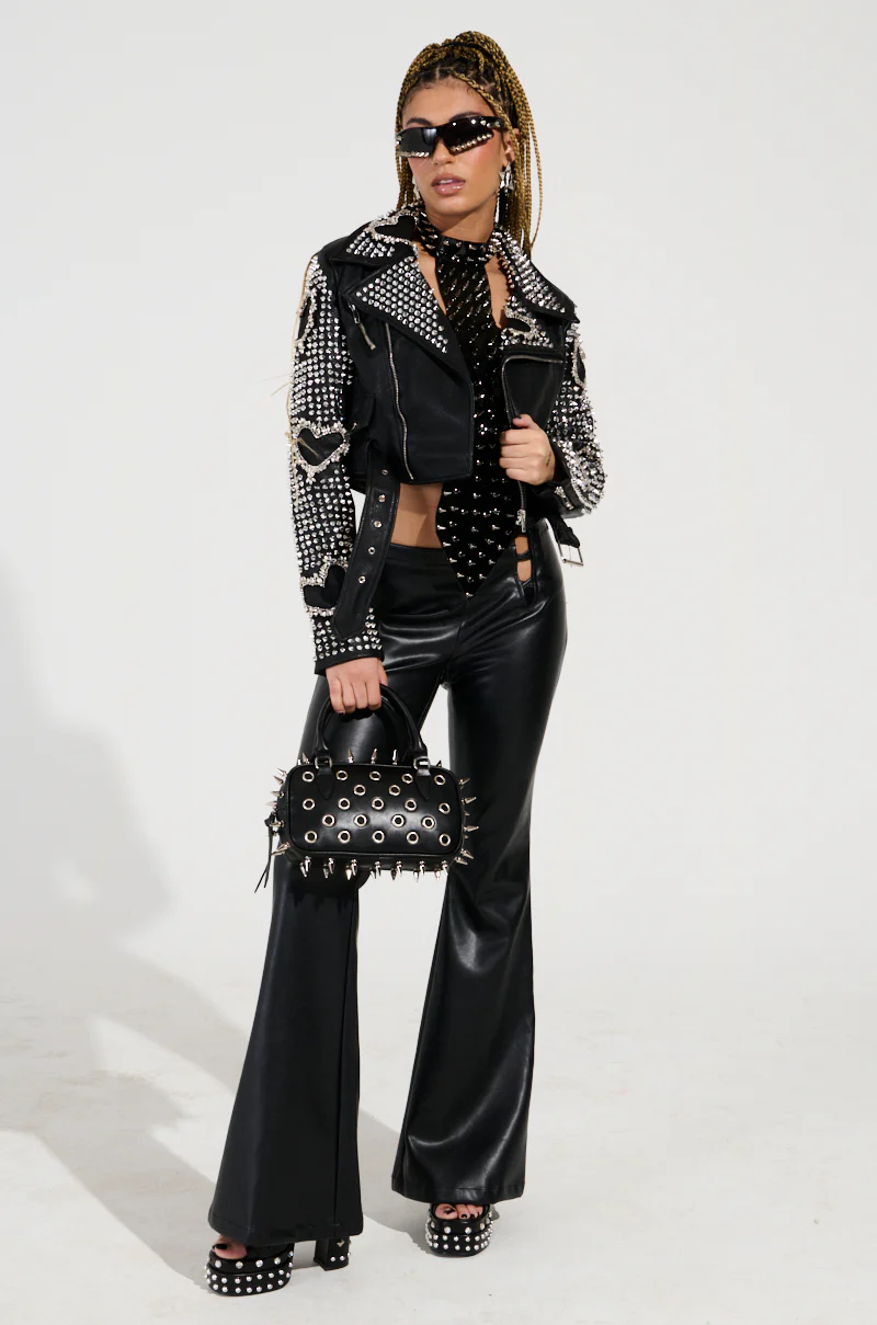 HEARTBREAK PART II EMBELLISHED MOTO IN BLACK - Image 7