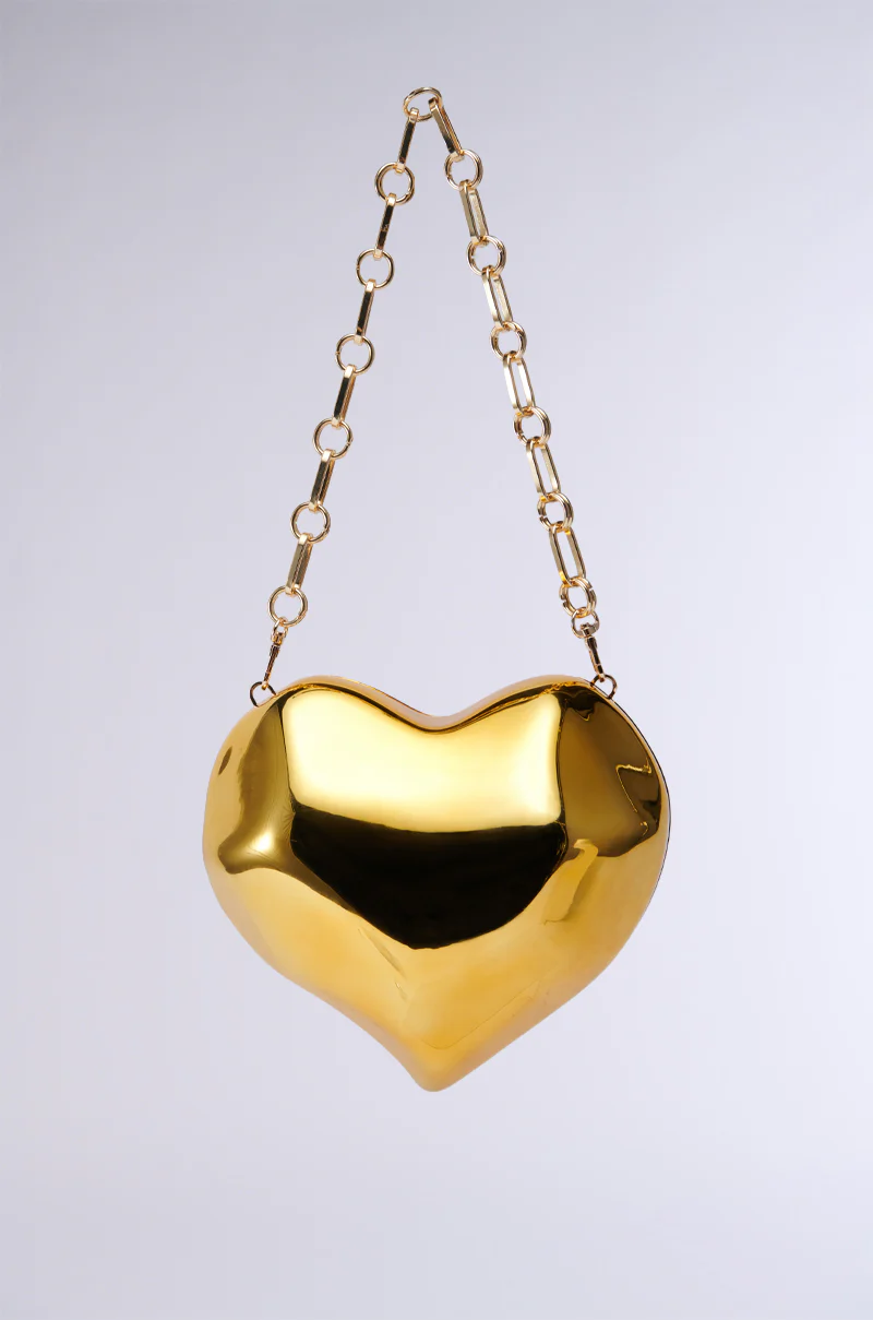 HEART TOO BIG CHROME CLUTCH