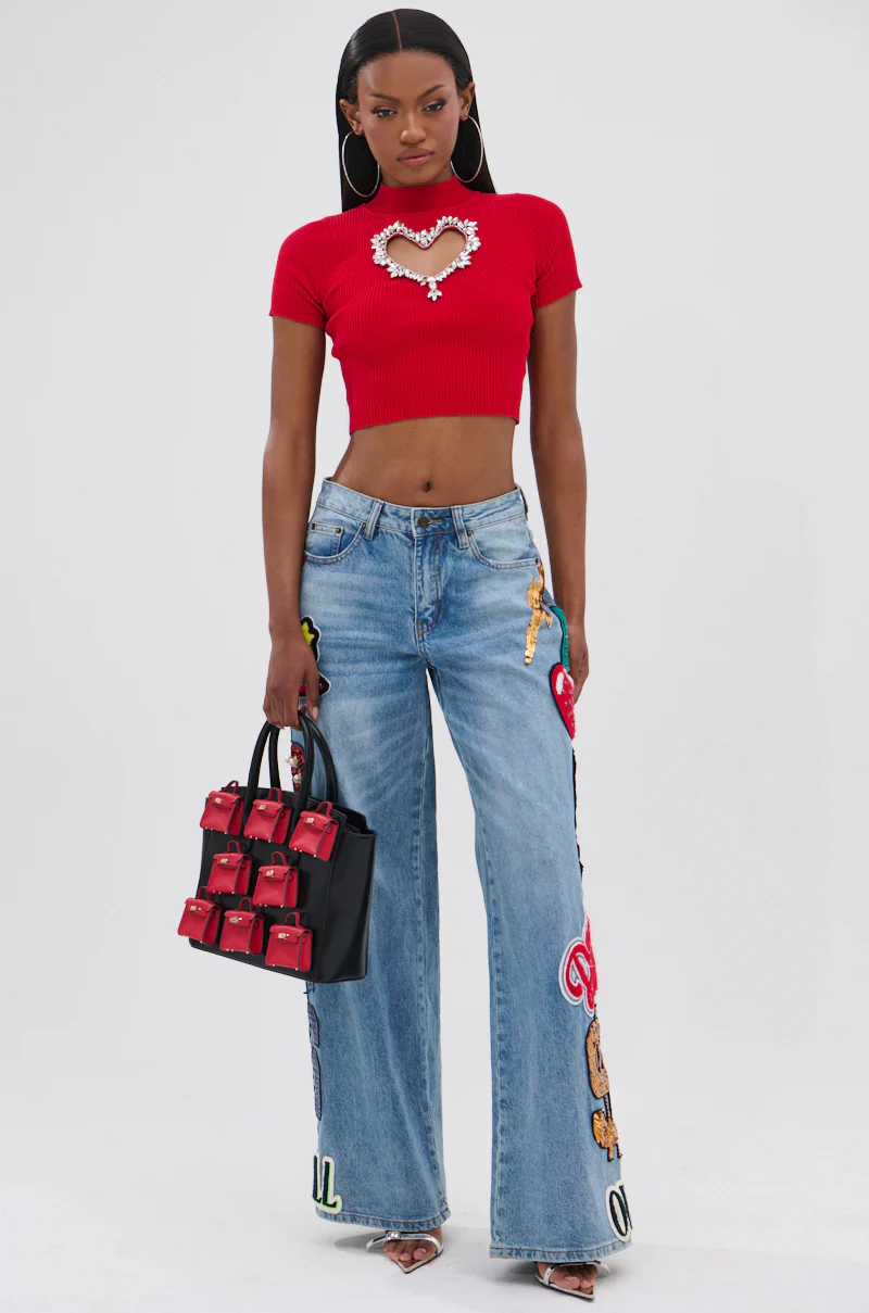 HEART YOU TEE IN RED - Image 6
