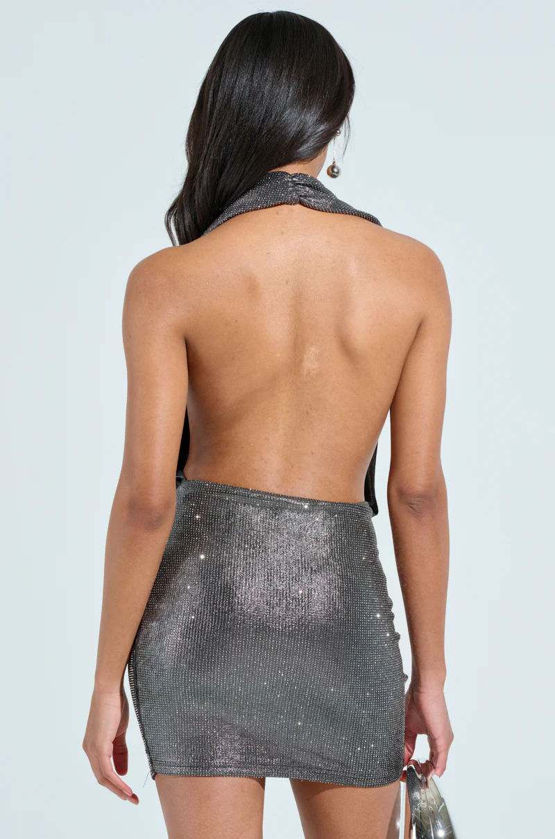 HEARTBREAKER RHINESTONE MINI DRESS - Image 7
