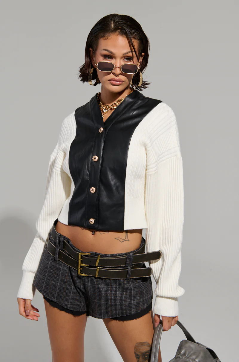 HELLO LOVER BUTTON DOWN CARDIGAN IN CREAM - Image 2