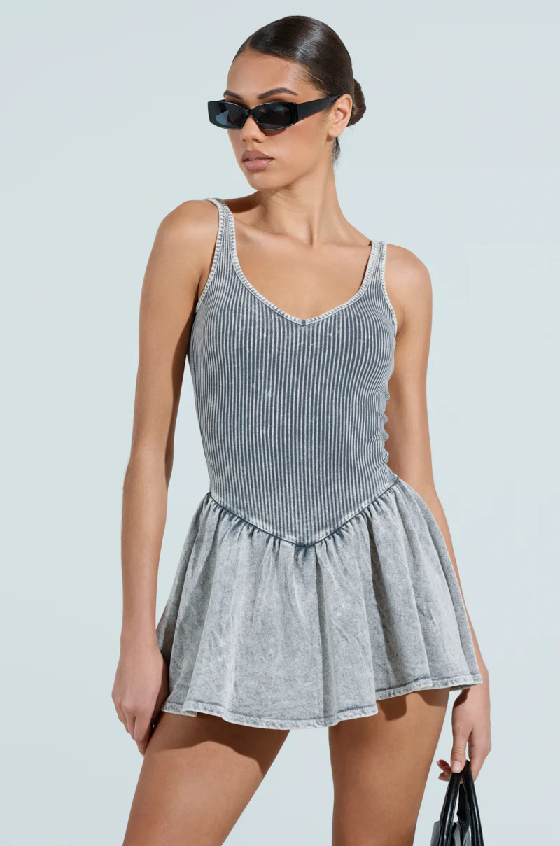 HELLO SUMMER KNIT MINI DRESS
