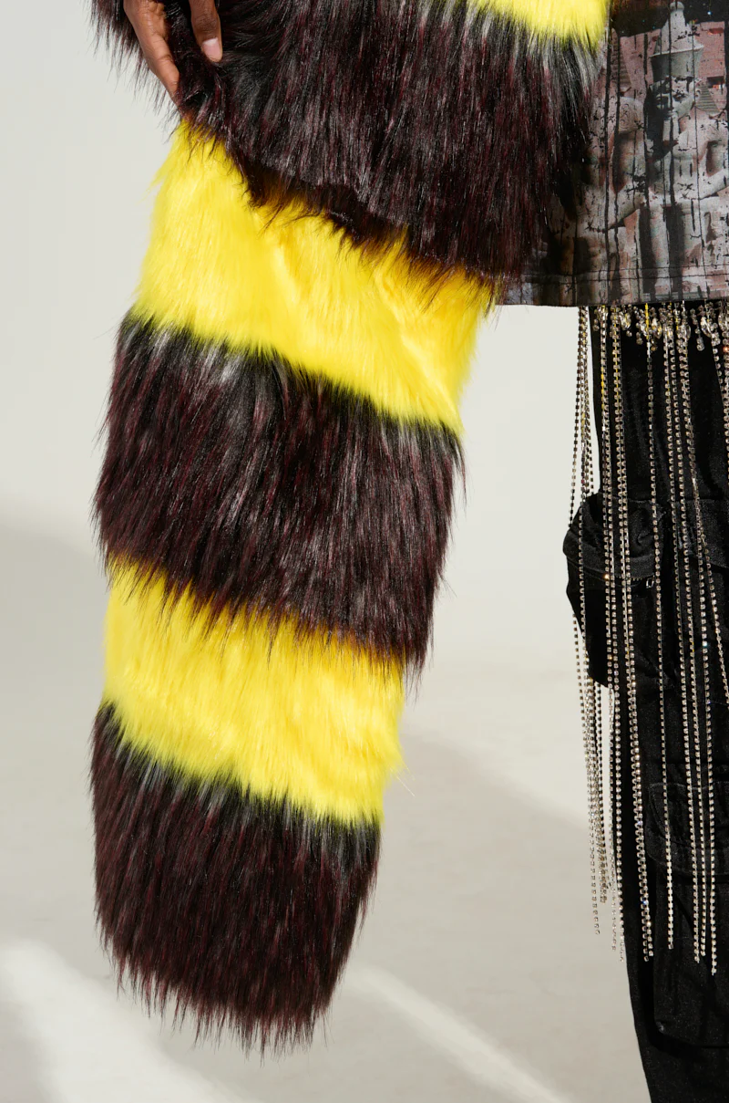 HENDRIX ASYMMETRICAL FUR BOLERO - Image 9
