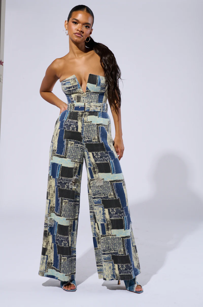 HENDRIX PRINTED DENIM JUMPSUIT - Image 3