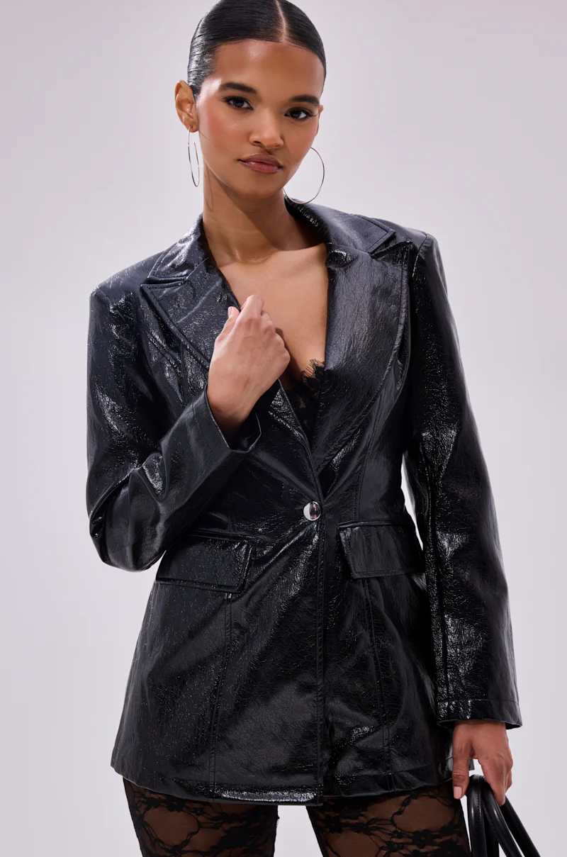 HERE FOR THE DRAMA PEBBLED BLAZER - Image 2