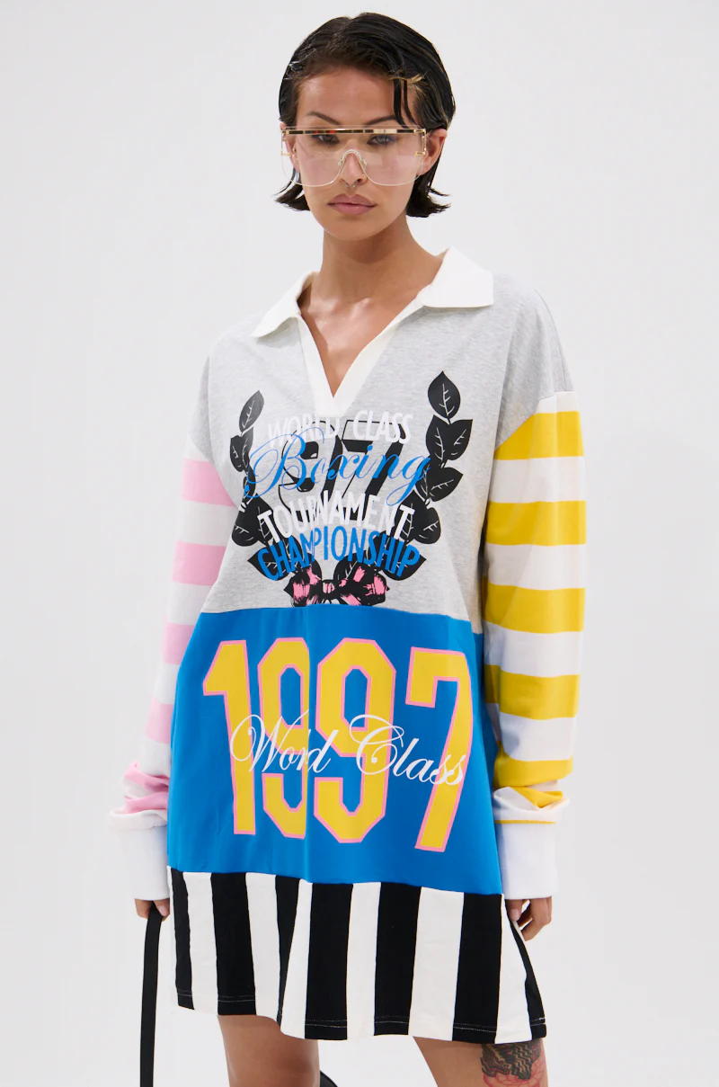 HERE FOR THE DRINKS PRINTED TSHIRT DRESS - Image 2