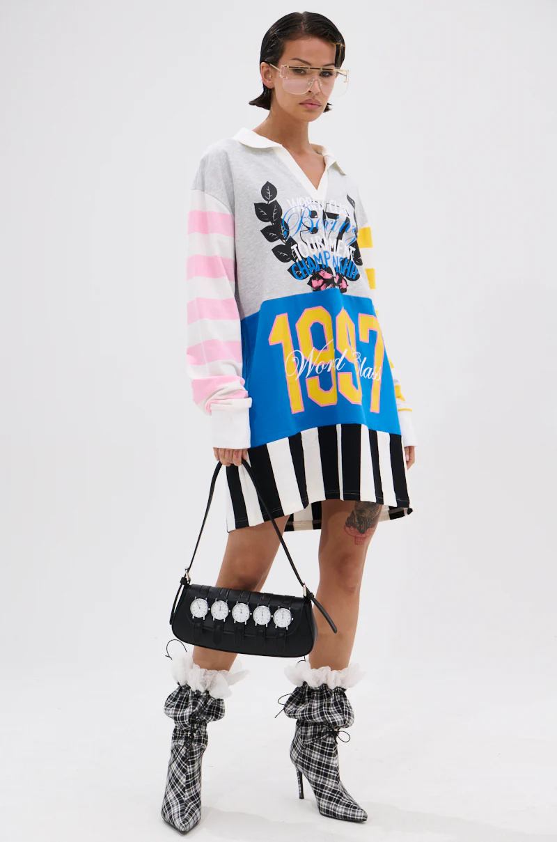 HERE FOR THE DRINKS PRINTED TSHIRT DRESS - Image 8