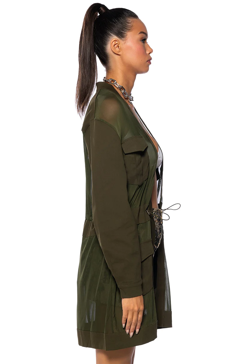 HEY NOW MESH BLAZER DUSTER - Image 4