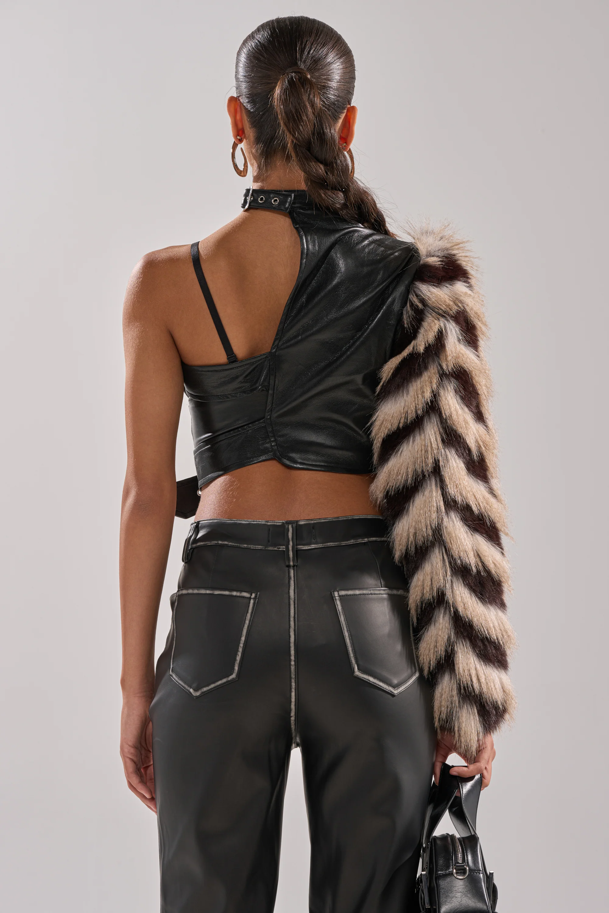 HIGH AND LOW FUR BLOUSE - Image 5