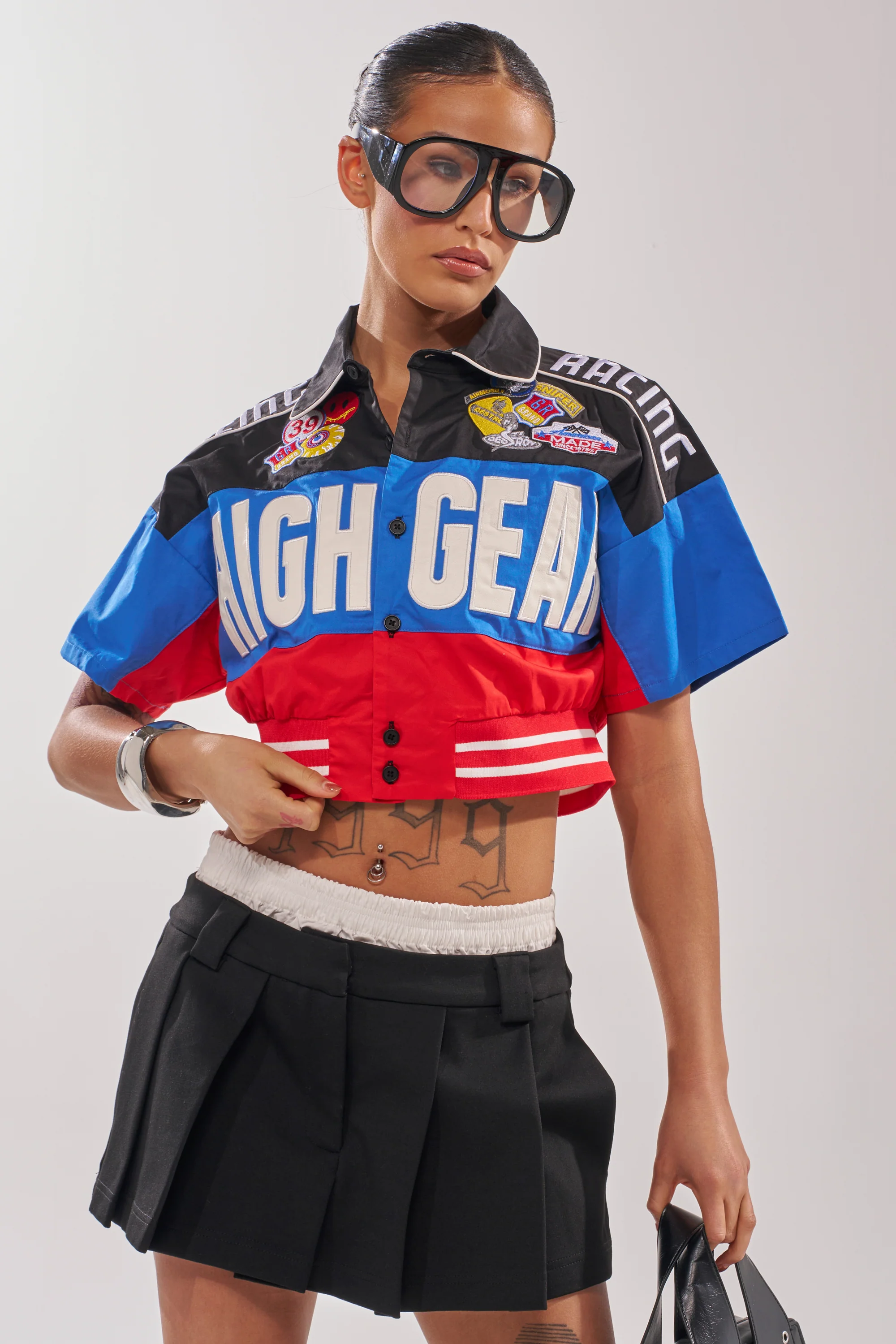 HIGH GEAR CROPPED BUTTON DOWN - Image 2