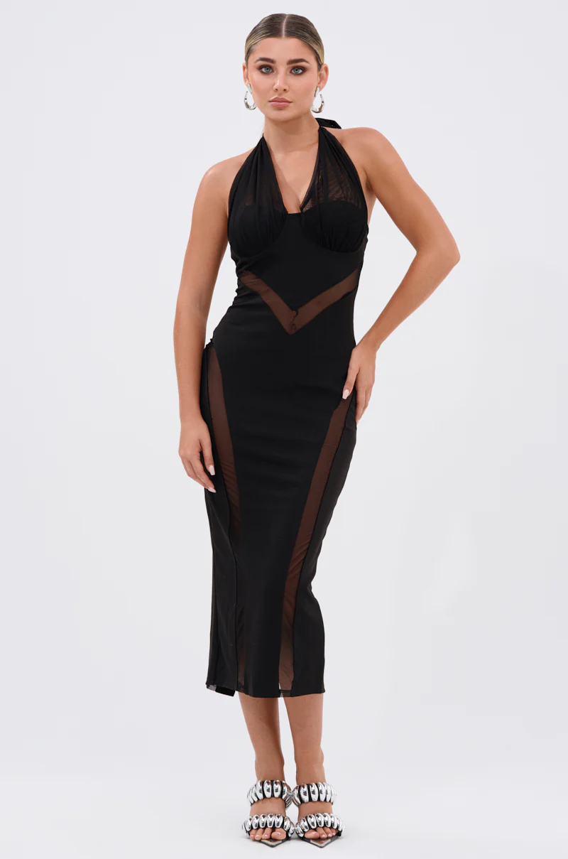 HIGH SOCIETY MIDI DRESS WITH CUTOUTS - Image 2